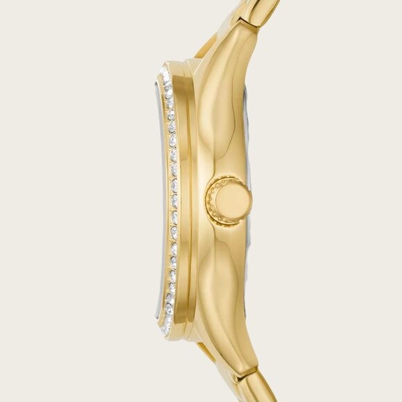 Fossil BQ3759 Rye Three-Hand Gold-Tone Stainless Steel Watch - Picture 2 of 6